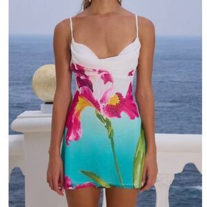 Runaway the Label Mahina Mini Dress-Nalani Print